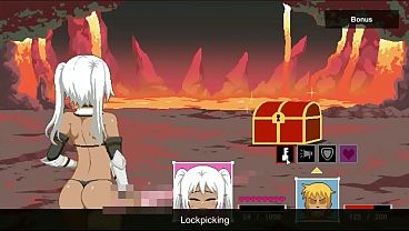 Hentai game Handyman 2 fantasy . Cute white haired lady having sex